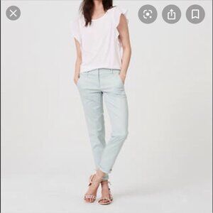 LOFT Cropped Marisa Fit Chinos in Sky Sz 12